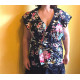 Floral wrap blouse