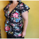 Floral wrap blouse