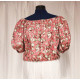 Pink floral gathered blouse